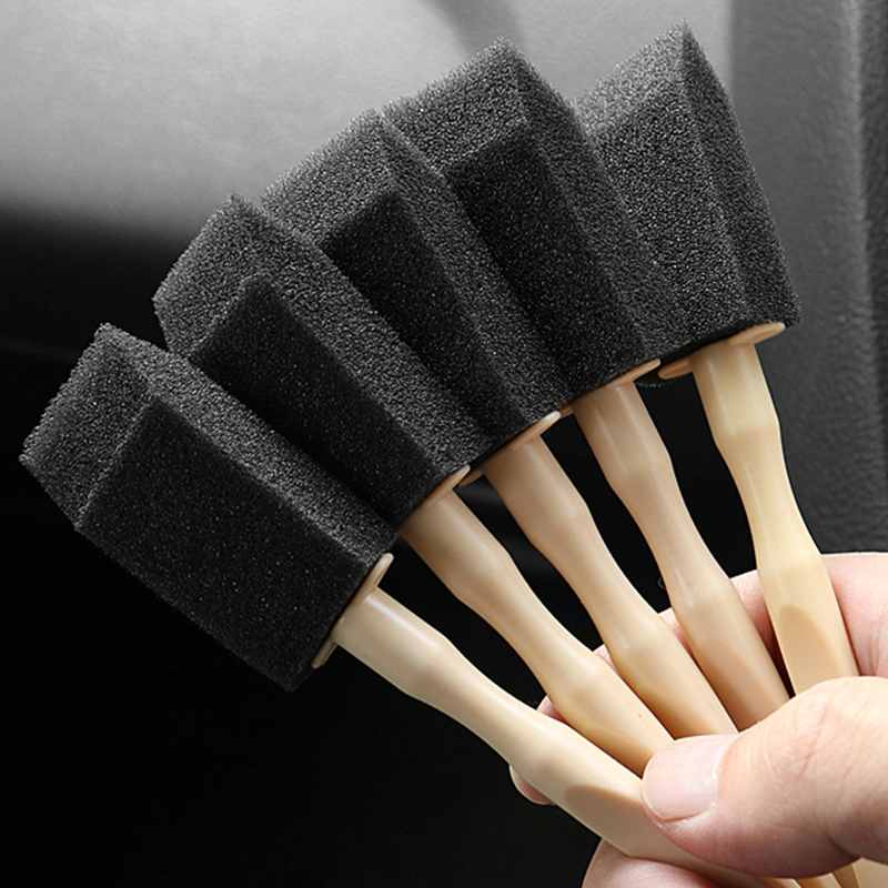 1/2/5Pcs Car Air Conditioner Vent Sponge Brush Car Detailing Brush Car Grille Cleaner Detailing Brush Auto Interior Accessories