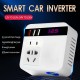 EAFC Car Inverter 150W 12V/24V to 110V/220V Cigarette Lighter Power Inverter LED Display Socket QC 3.0 USB Charger Fast Charging