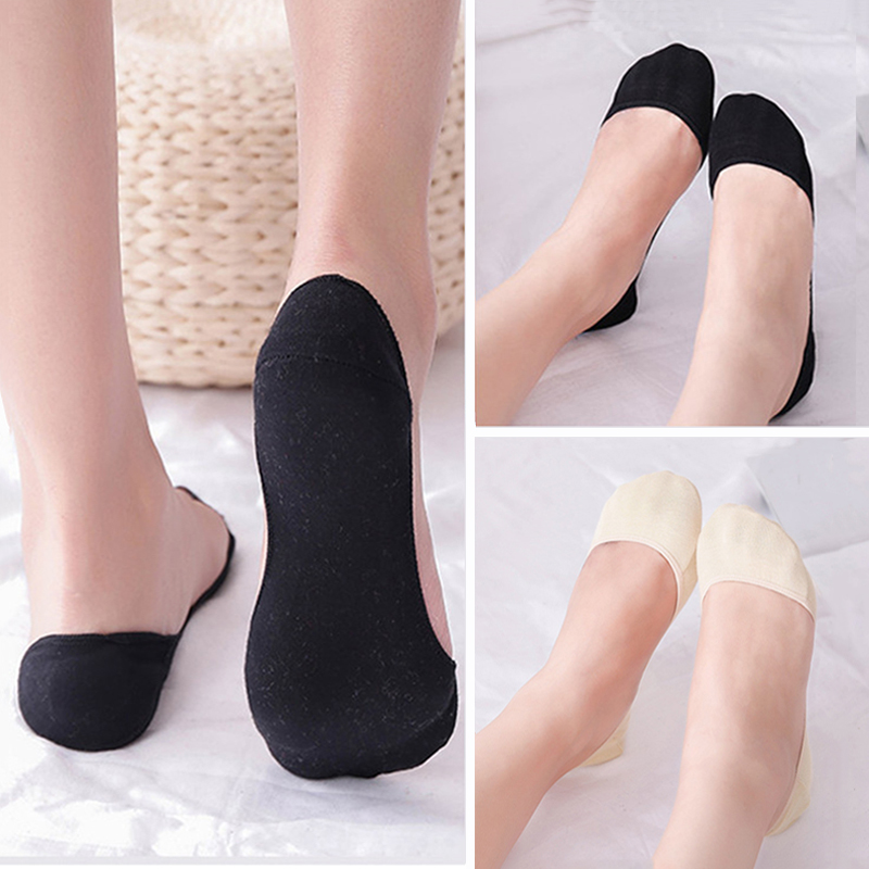 1Pair Summer Boat Socks Cotton Socks Solid Color Color Boat Sock ...