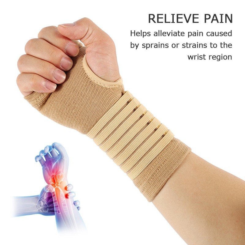 1 Pair Elastic Wrist Guard Fitness Wristband Arthritis Sprain Band Carpal Protector Hand Brace Sports Wrist Supports Accessories