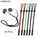 ( 6 Pcs ) Solid Adjustable Eyewear Retainer , Sunglasses Holder Strap , Retainer for Reading Glasses and Myopia Glasses - C013