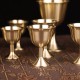 1 Pcs Brass Chalice Cup Wine Goblet Brass Drinking Glasses Beverage Tumbler Cups Lamp Holder Metal Liquor Tumbler for Party Home