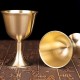 1 Pcs Brass Chalice Cup Wine Goblet Brass Drinking Glasses Beverage Tumbler Cups Lamp Holder Metal Liquor Tumbler for Party Home