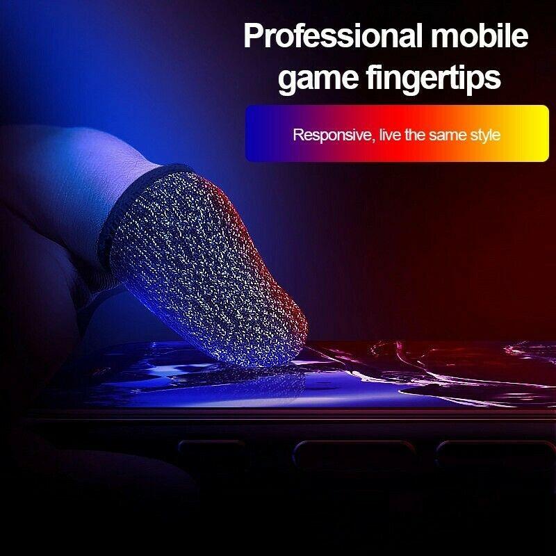 1 Pair Super Thin Gaming Finger Sleeve Breathable Fingertips For Pubg Mobile Games Accessories Tools