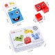 Mini Face Changing Building Blocks Iron box Set Wooden Face-changing Cube Portable Board Game for Kids Table Game Montessori Toy