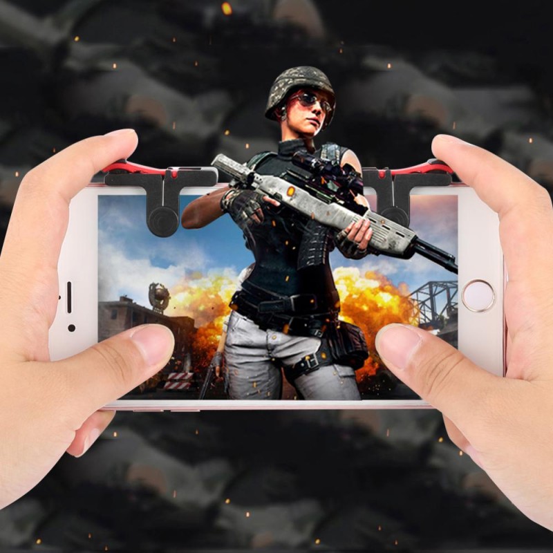 1 Pair Mobile Game Controller D9 Gamepad Trigger Aim Button L1 R1 Shooter Joystick For SmartPhone Game PUBG Game Accesorios